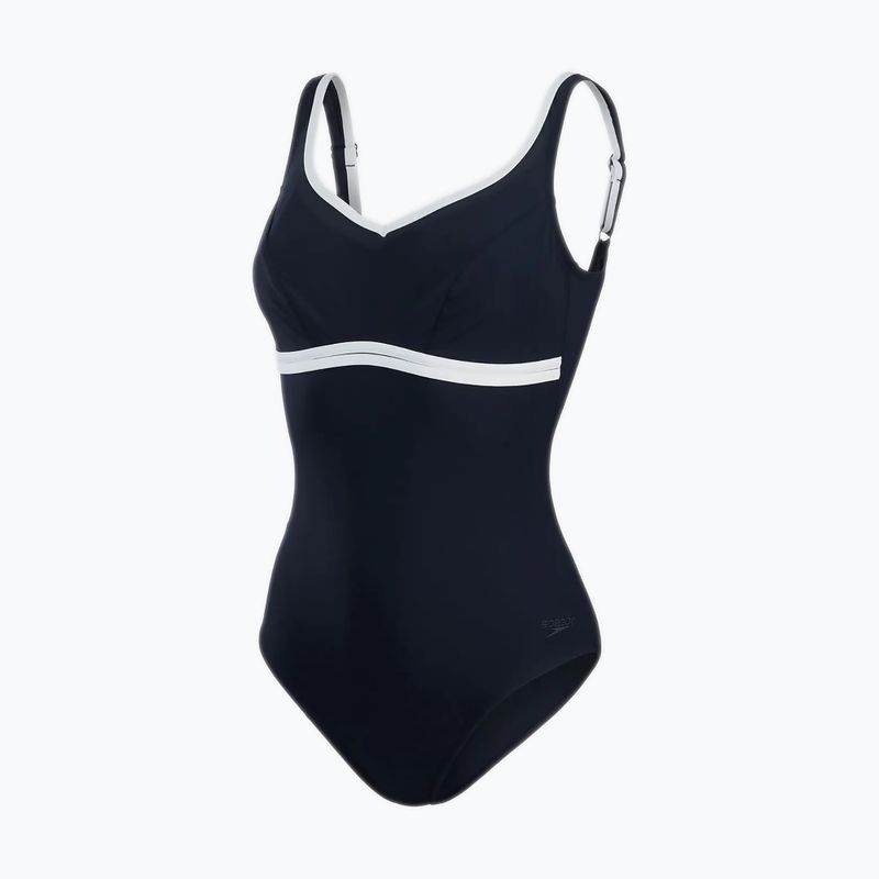 Strój pływacki jednoczęściowy damski Speedo ContourLuxe Solid Shaping true navy/white/white 7