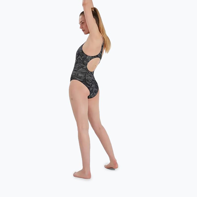 Strój pływacki jednoczęściowy damski Speedo HyperBoom Medalist black/grey 6