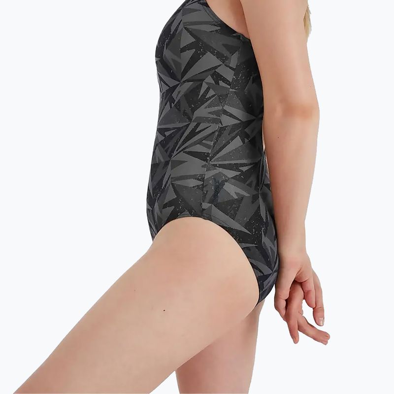 Strój pływacki jednoczęściowy damski Speedo HyperBoom Allover Medalist black/grey 8