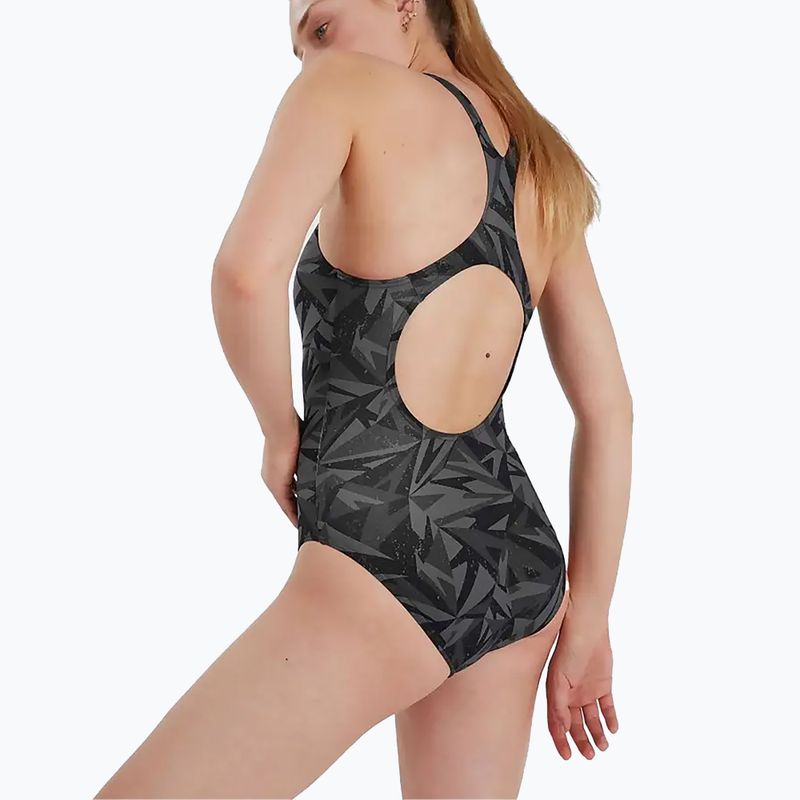 Strój pływacki jednoczęściowy damski Speedo HyperBoom Medalist black/grey 9