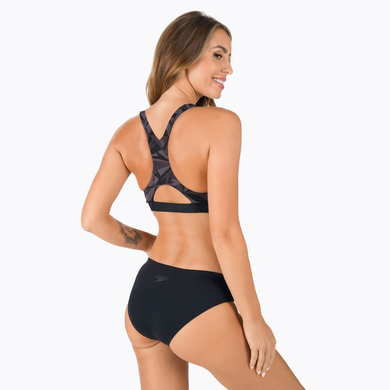 Strój pływacki dwuczęściowy damski Speedo Hyperboom hyper black/oxid/usa charcoal 3