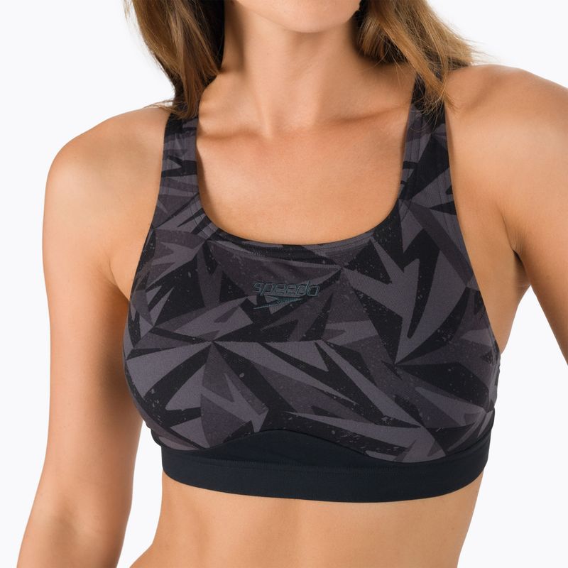 Strój pływacki dwuczęściowy damski Speedo Hyperboom hyper black/oxid/usa charcoal 4