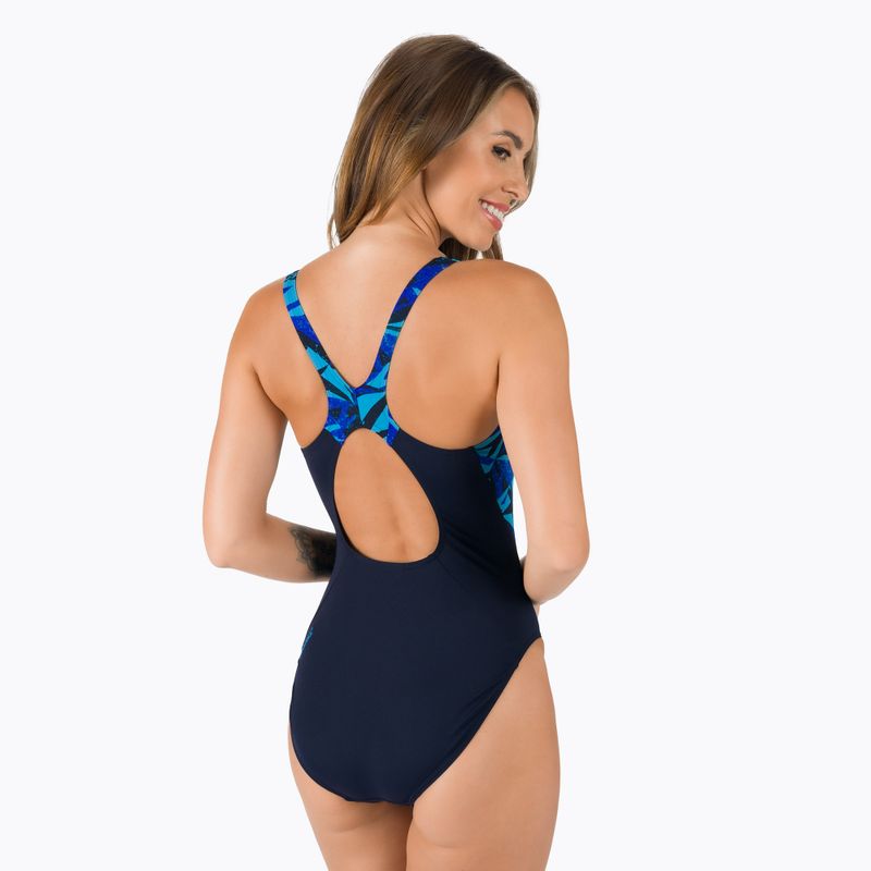 Strój pływacki jednoczęściowy damski Speedo Hyperboom Splice Muscleback hyper true navy/blueflame 3