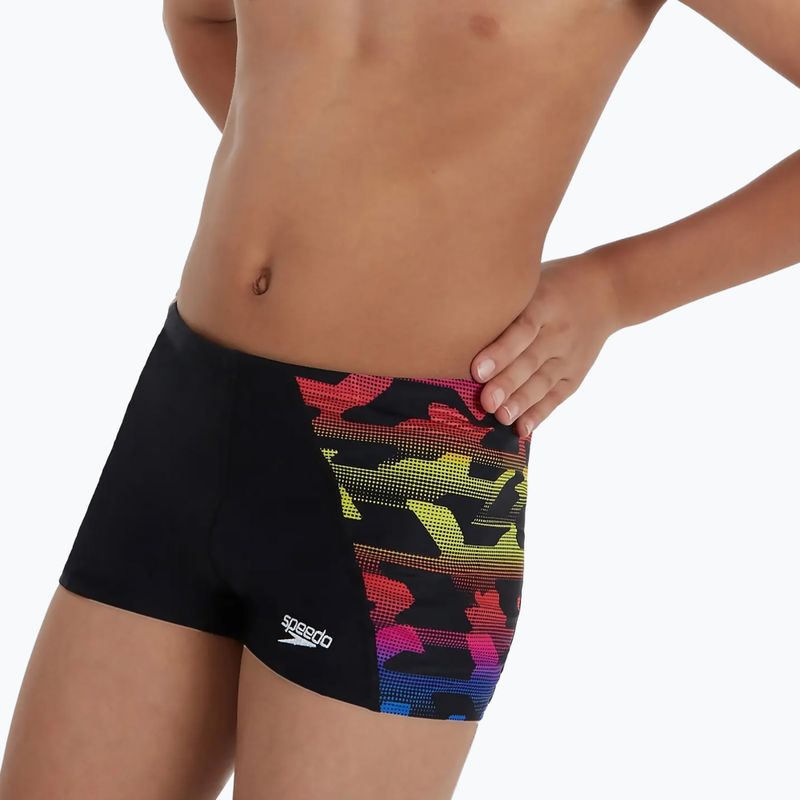 Bokserki pływackie dziecięce Speedo Digital Panel Aquashort bitmpblk/empireyel/bluflm/diva 6