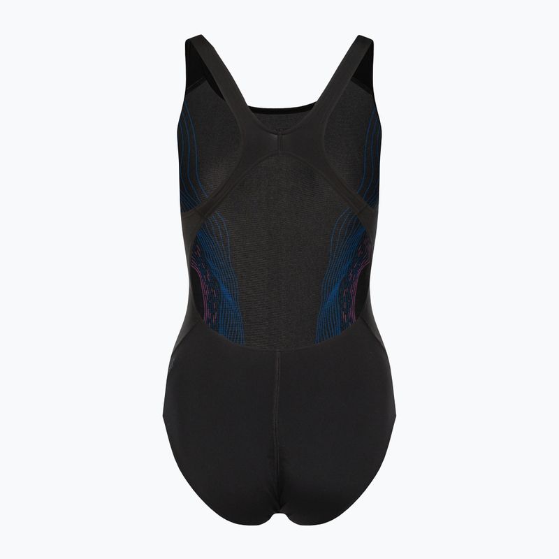 Strój pływacki jednoczęściowy damski Speedo Placement Recordbreaker black/beautifulblue/ neonorchid 2
