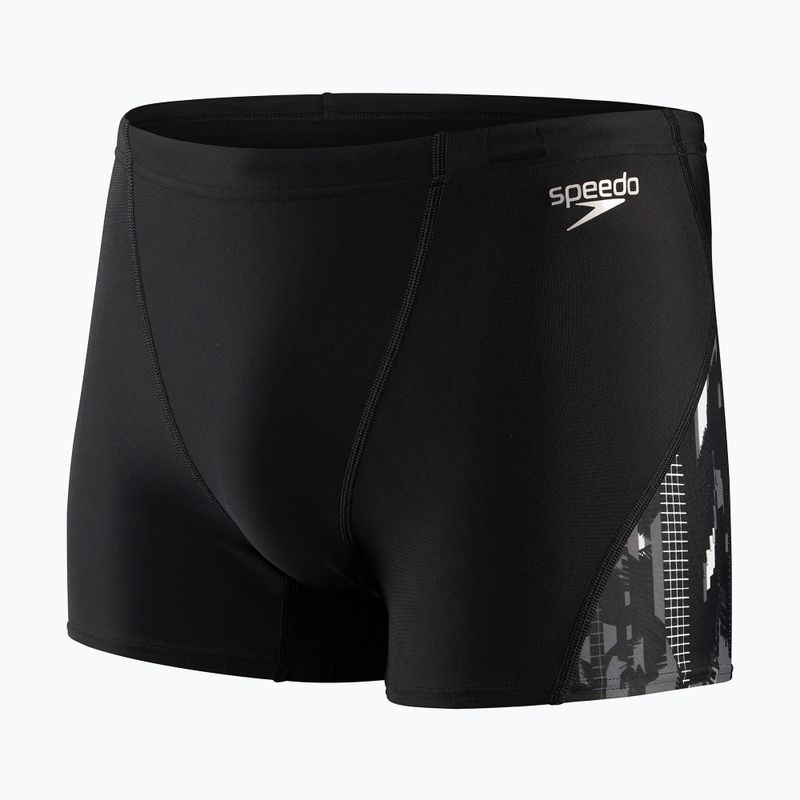 Bokserki pływackie męskie Speedo Allover V-Cut black/usa charcoal 4