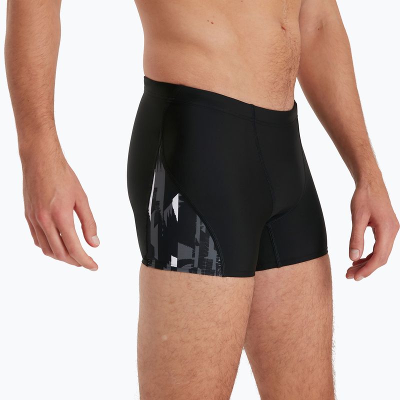 Bokserki pływackie męskie Speedo Allover V-Cut Aquashort black/usa charcoal 6