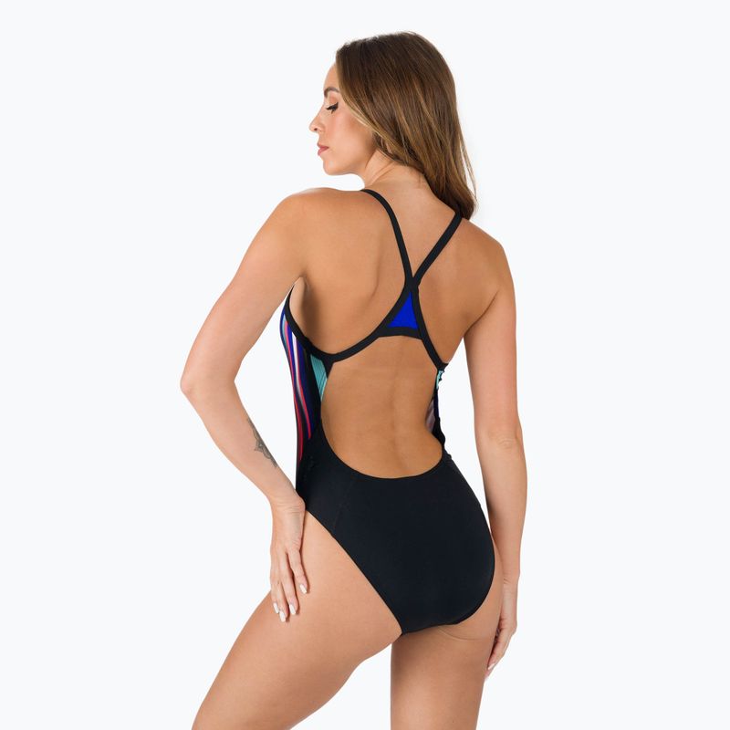 Strój pływacki jednoczęściowy damski Speedo Placement Digi Turnback beautiful blue/blk/lt adriatic 6
