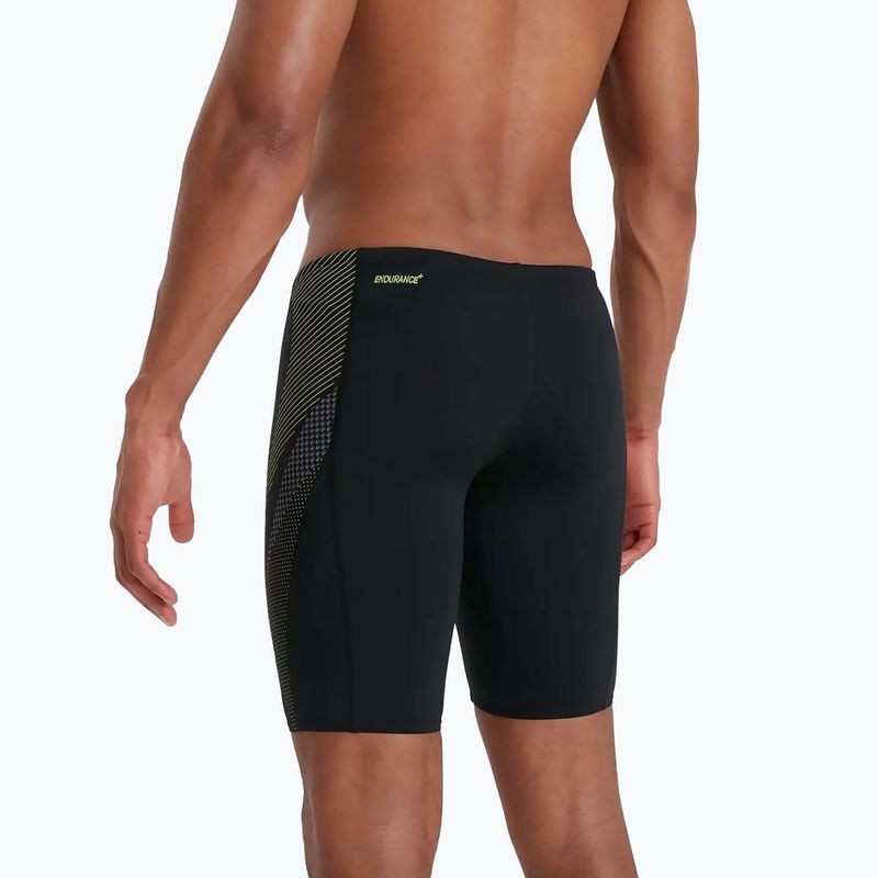 Jammery pływackie męskie Speedo Tech Panel Jammer black/atomic lime/usa charcoal 7