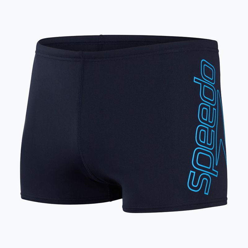 Bokserki pływackie męskie Speedo Boom Logo Placement Aquashort true navy/bondi blue 5