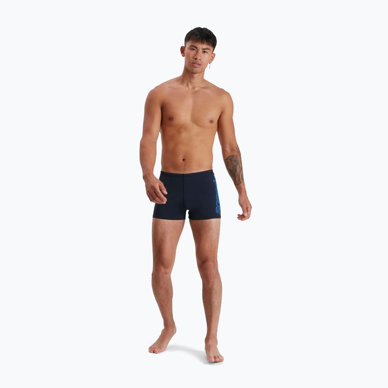 Bokserki pływackie męskie Speedo Boom Logo Placement Aquashort true navy/bondi blue 6