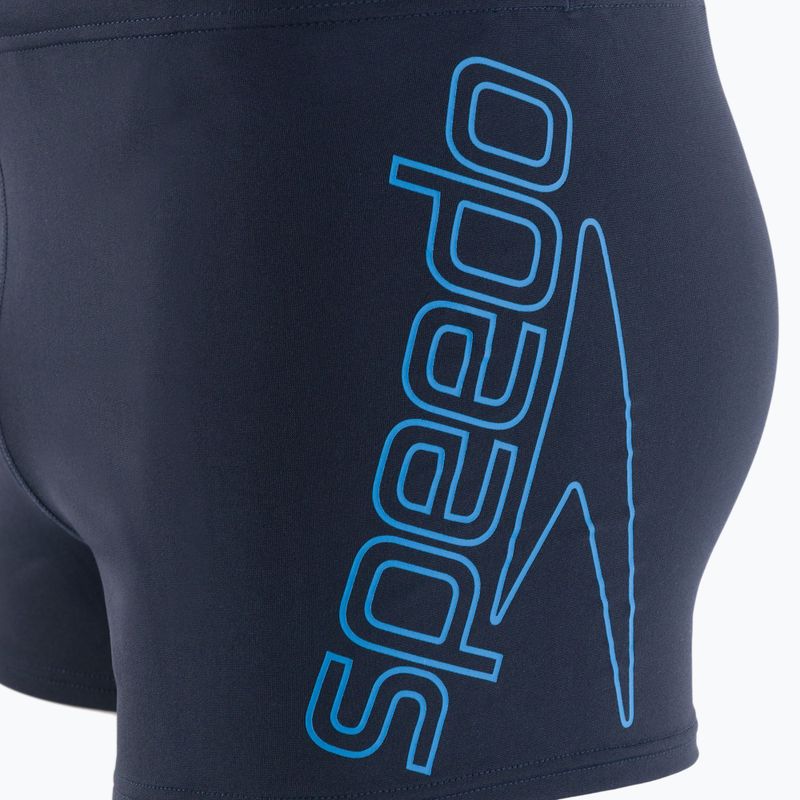 Bokserki pływackie męskie Speedo Boom Logo Placement true navy/bondi blue 3