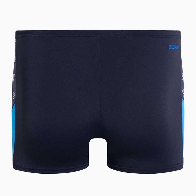 Bokserki pływackie męskie Speedo Boom Logo Splice Aquashort true navy/bondi blue 2