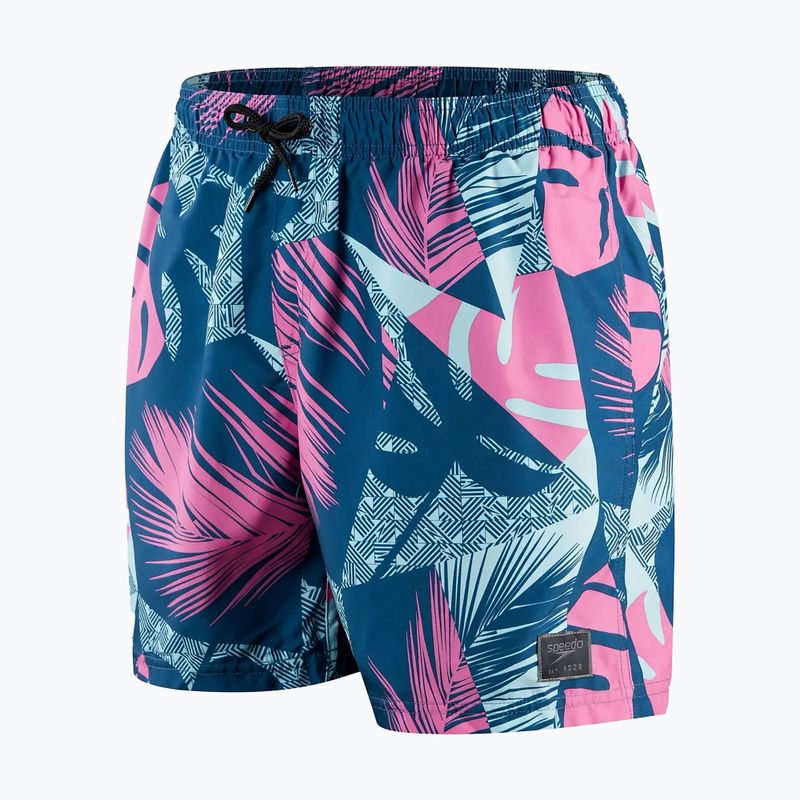 Szorty kąpielowe męskie Speedo Print Leisure 16" dark petrol/spearmint/fluopink