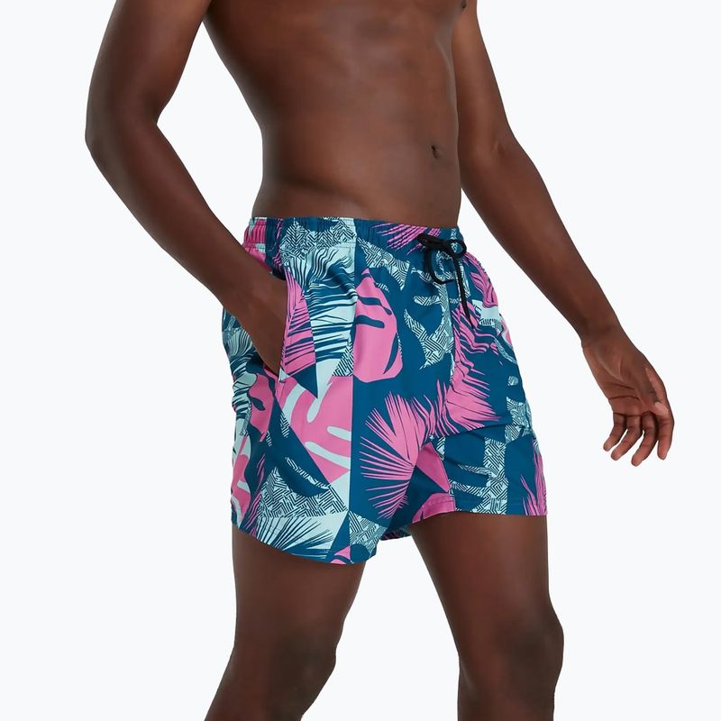 Szorty kąpielowe męskie Speedo Print Leisure 16" dark petrol/spearmint/fluopink 2