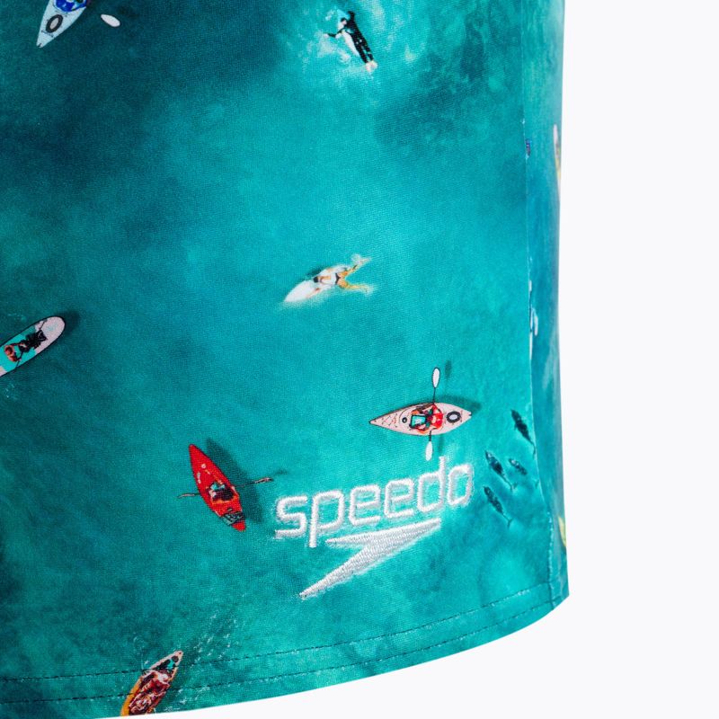 Bokserki pływackie męskie Speedo Escape Aquashort surf artic teal/tile/black 3