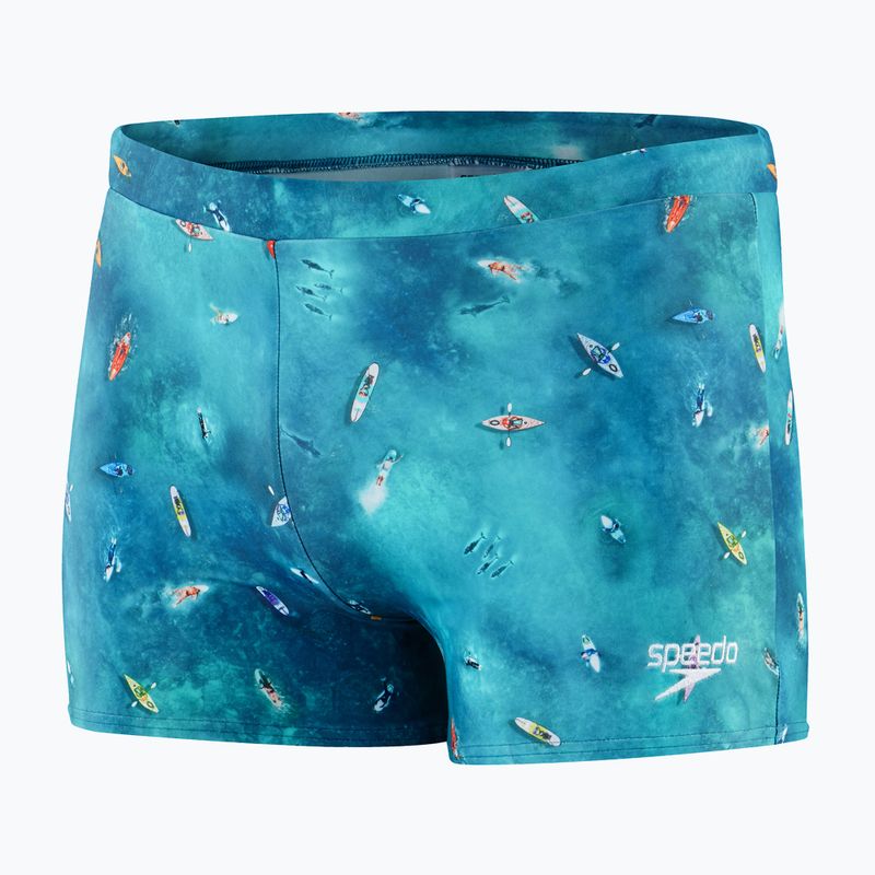 Bokserki pływackie męskie Speedo Escape Aquashort surf artic teal/tile/black 4