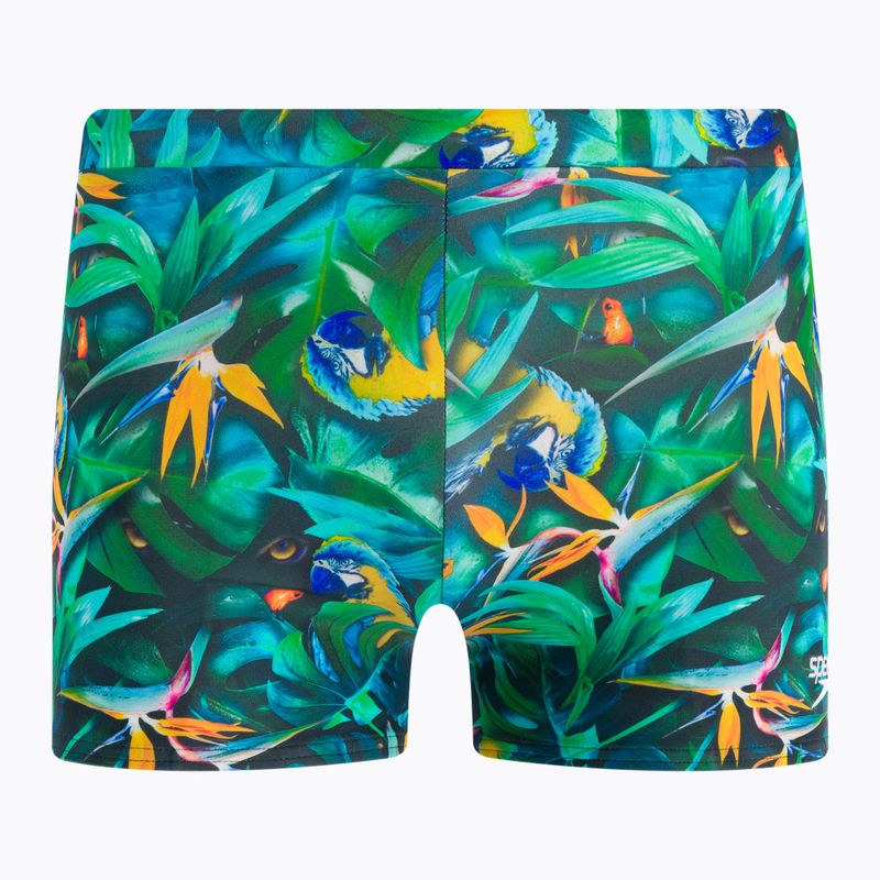 Bokserki pływackie męskie Speedo Escape Aquashort jungle black/dark petrol