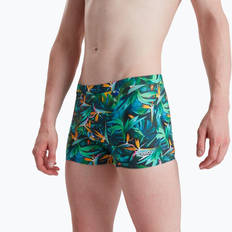 Bokserki pływackie męskie Speedo Escape Aquashort jungle black/dark petrol 5