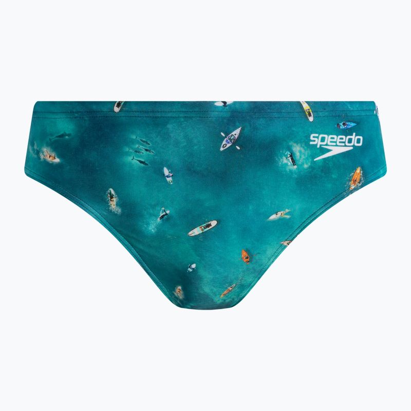 Slipy pływackie męskie Speedo Escape 5 cm Brief surf artic teal/tile/black