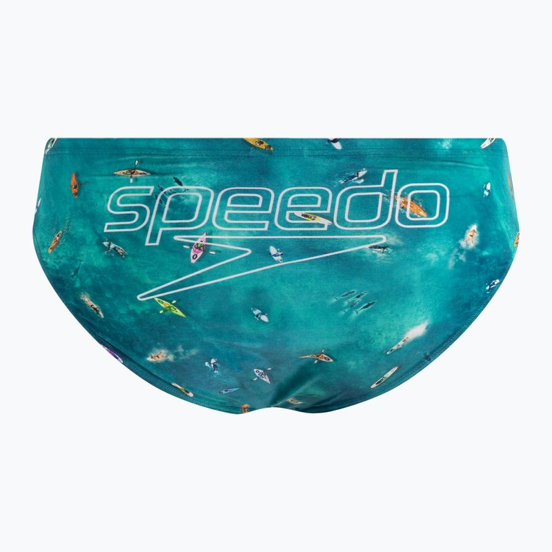 Slipy pływackie męskie Speedo Escape 5 cm Brief surf artic teal/tile/black 2