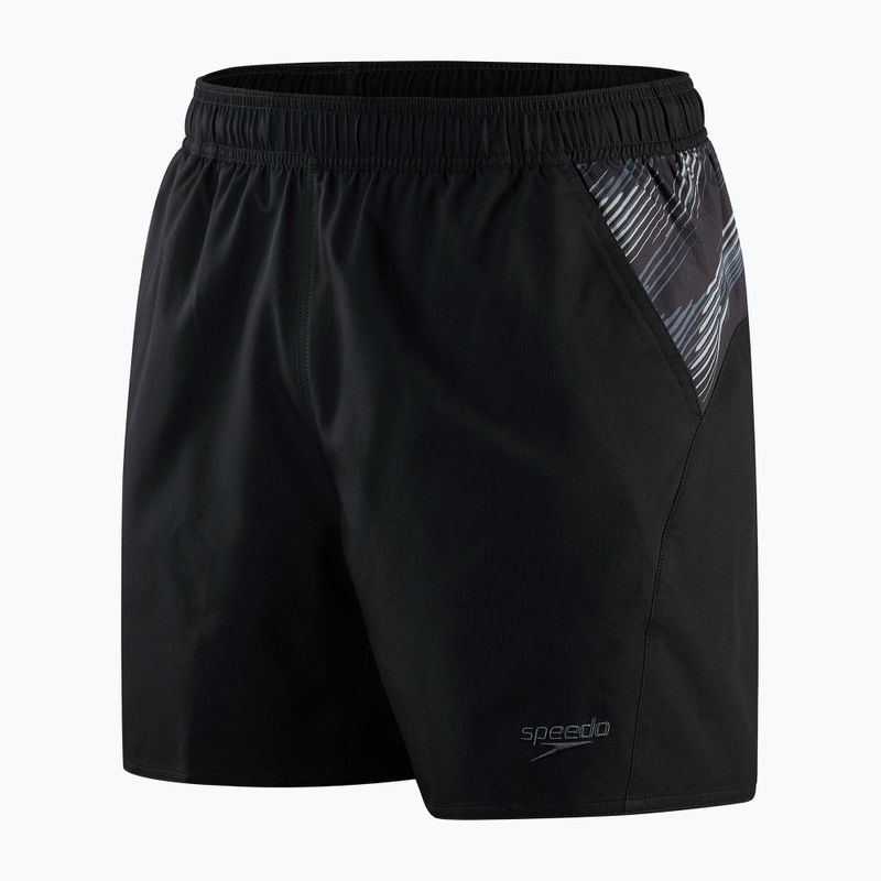 Szorty kąpielowe męskie Speedo Sport Panel 16" black/usa charcoal/shark grey