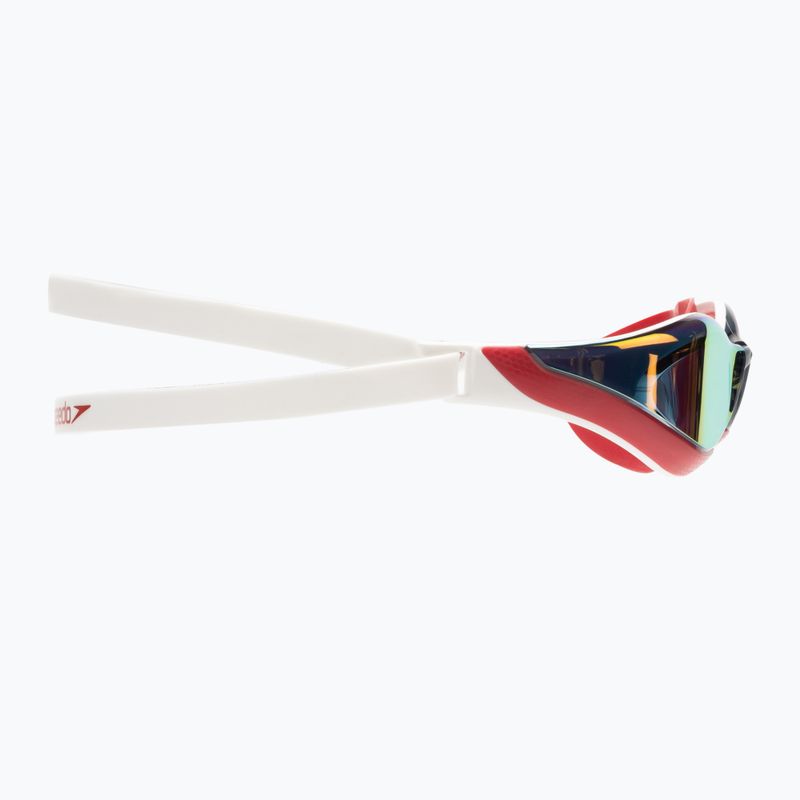 Okulary do pływania Speedo Fastskin Pure Focus Mirror white/phoenix red/usa charcoal 3