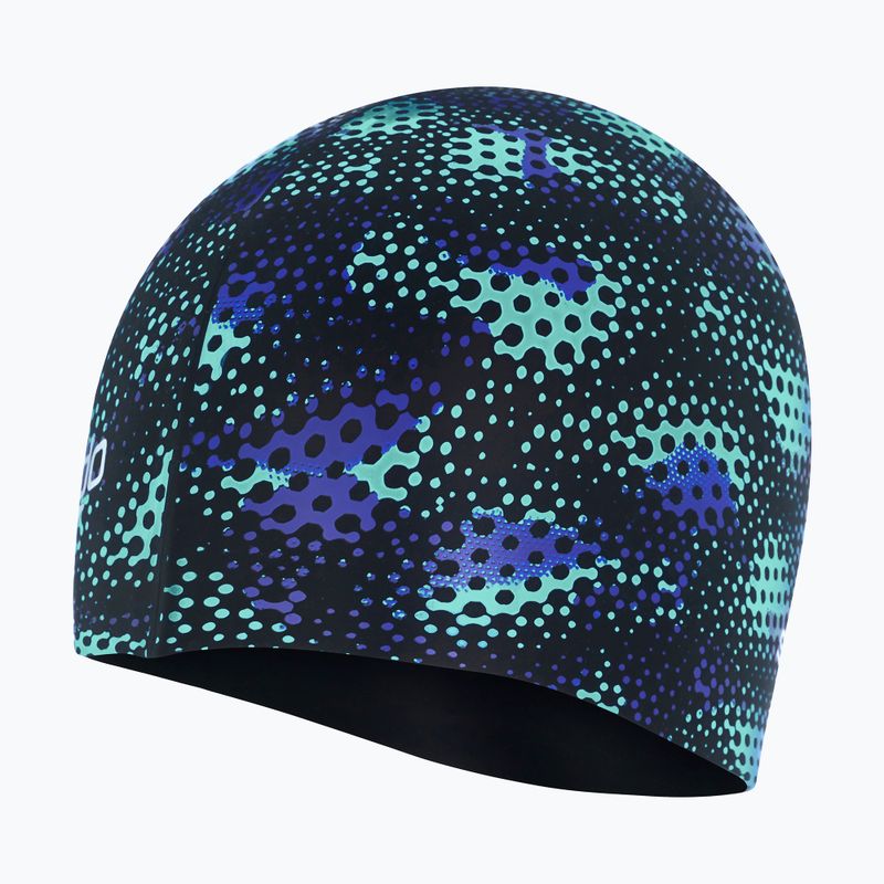 Czepek pływacki dziecięcy Speedo Logo Placement black/white/violet 2