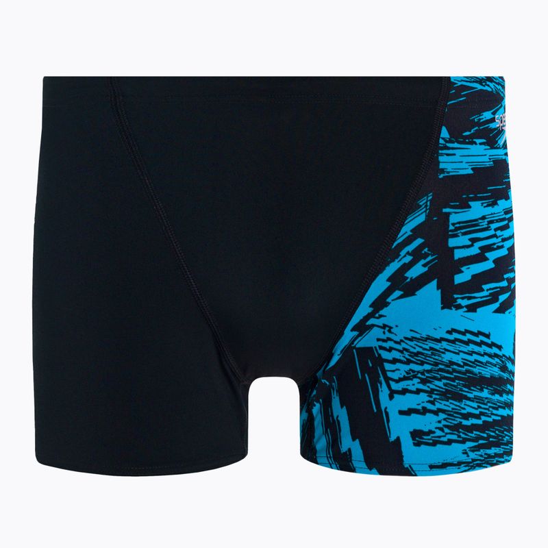 Bokserki pływackie męskie Speedo Allover V-Cut Aquashort black
