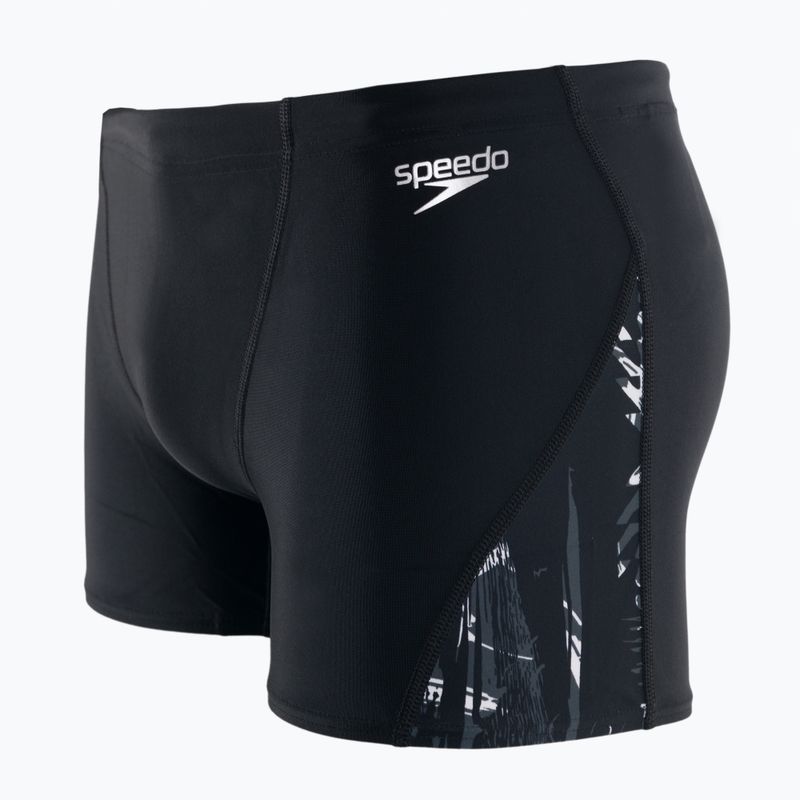 Bokserki pływackie męskie Speedo Allover V-Cut black/usa charcoal/white 3