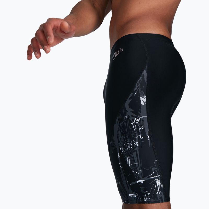 Jammery pływackie męskie Speedo V-Cut Panel Jammer black/usa charcoal/white 5