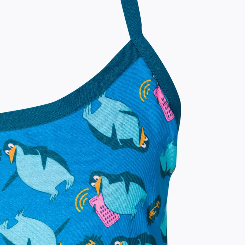 Strój pływacki jednoczęściowy dziecięcy Speedo Flipper Phone Allover V-Back pool/light adriatic 3