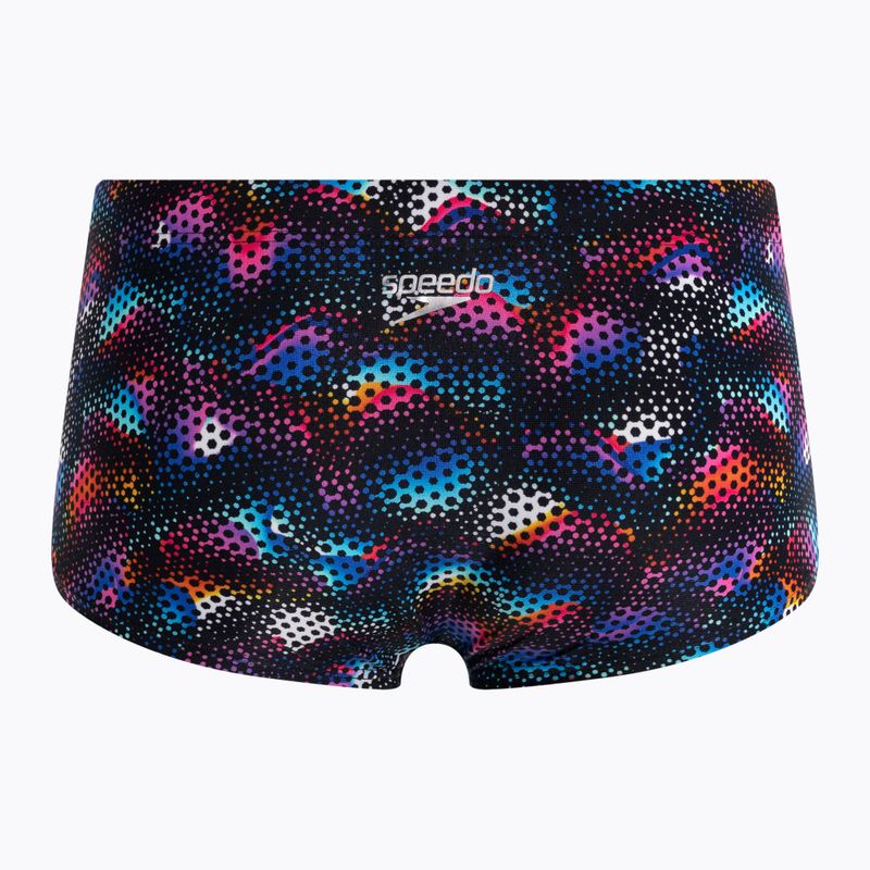 Bokserki pływackie męskie Speedo Kaleidoscope V 17 cm Club Training Allover Brief black/blue flame 2