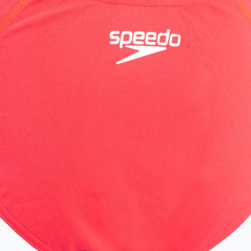 Strój pływacki jednoczęściowy dziecięcy Speedo Lane Line Back Solid phoenix red/magenta 3