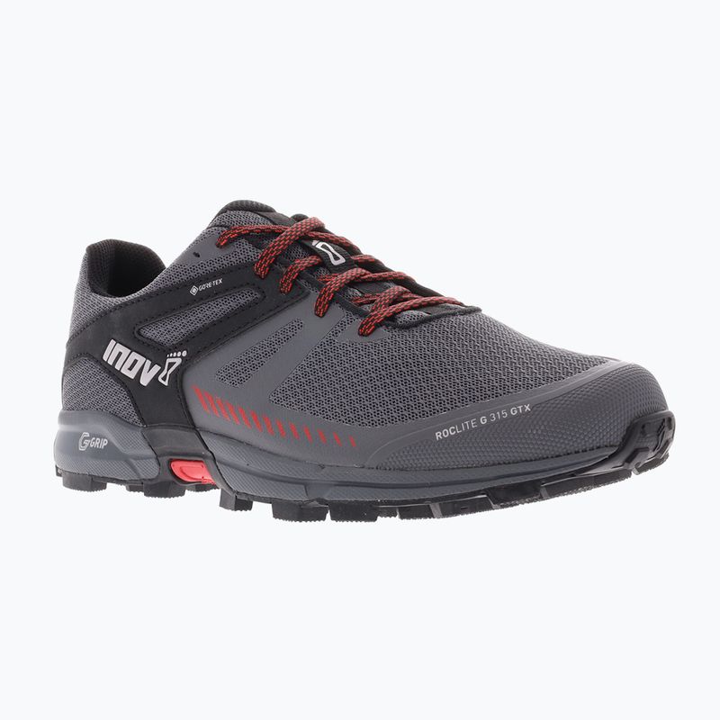 Buty do biegania męskie Inov-8 Roclite G 315 GTX V2 grey/black/red 11