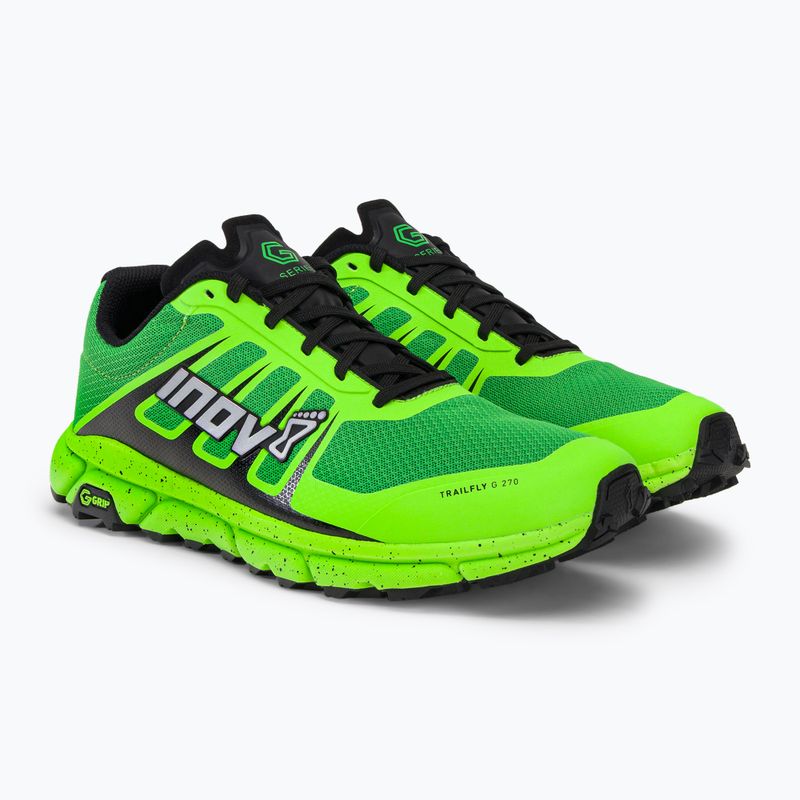 Buty do biegania męskie Inov-8 Trailfly G 270 V2 green/black 4