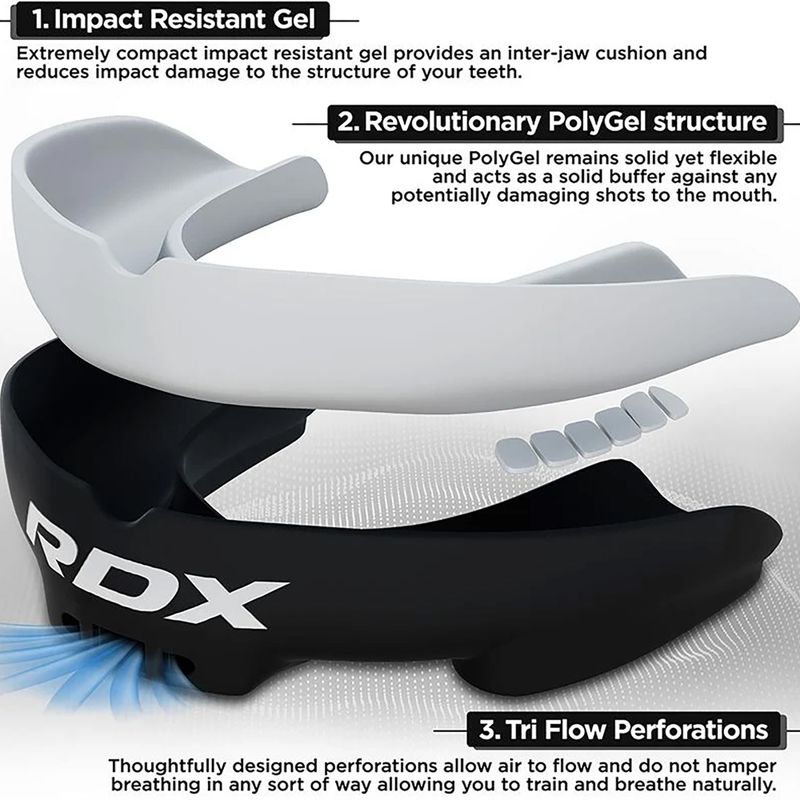 Ochraniacz na szczękę dla dzieci RDX Mouth Junior black/white 2