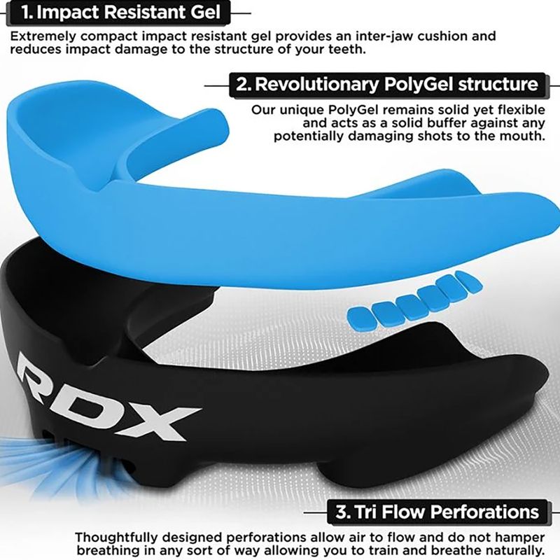Ochraniacz na szczękę dla dzieci RDX Mouth Junior blue 2