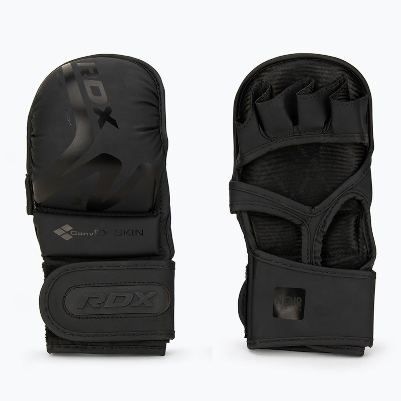 Rękawice grapplingowe RDX T15 Noir Hybrid matte black