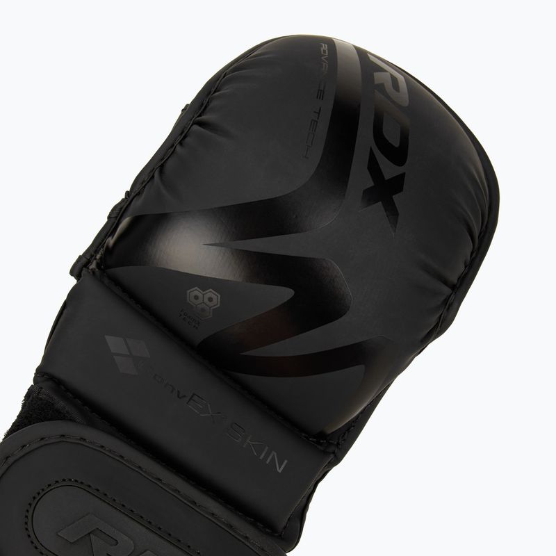 Rękawice grapplingowe RDX T15 Noir Hybrid matte black 6