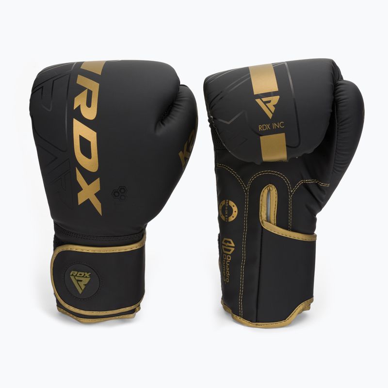Rękawice bokserskie RDX F6 matte golden