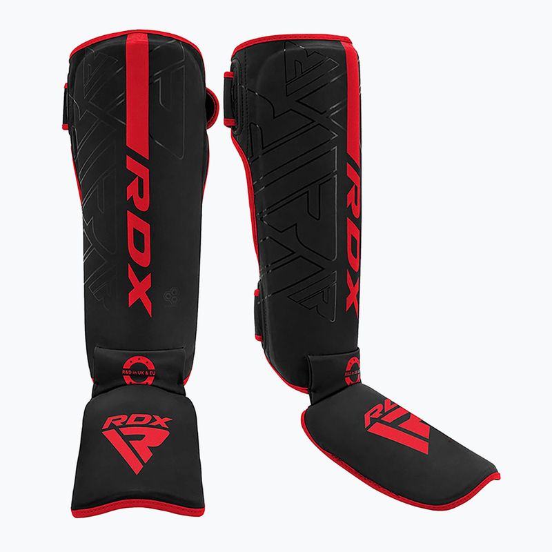 Ochraniacze piszczeli i stóp RDX F6 Shin Instep red