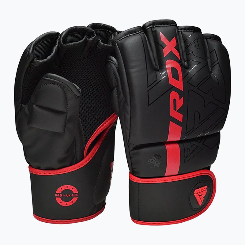 Rękawice grapplingowe RDX Grappling F6 matte red 2