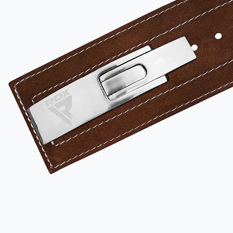 Pas do podnoszenia ciężarów RDX Pro Liver Buckle Lth brown 3