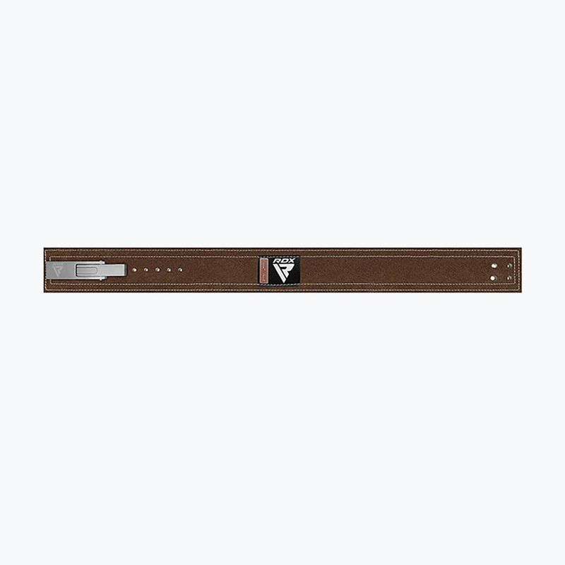 Pas do podnoszenia ciężarów RDX Pro Liver Buckle Lth brown 4