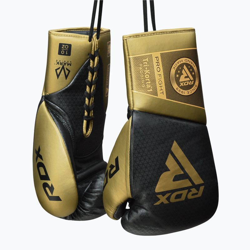 Rękawice bokserskie RDX K1 Mark Pro Fight Boxing golden 5