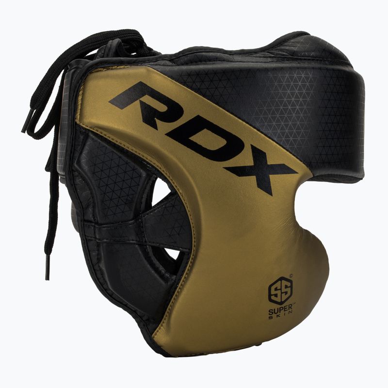 Kask bokserski RDX L1 Mark Pro Cheek Boxing Training Head Guard golden 2