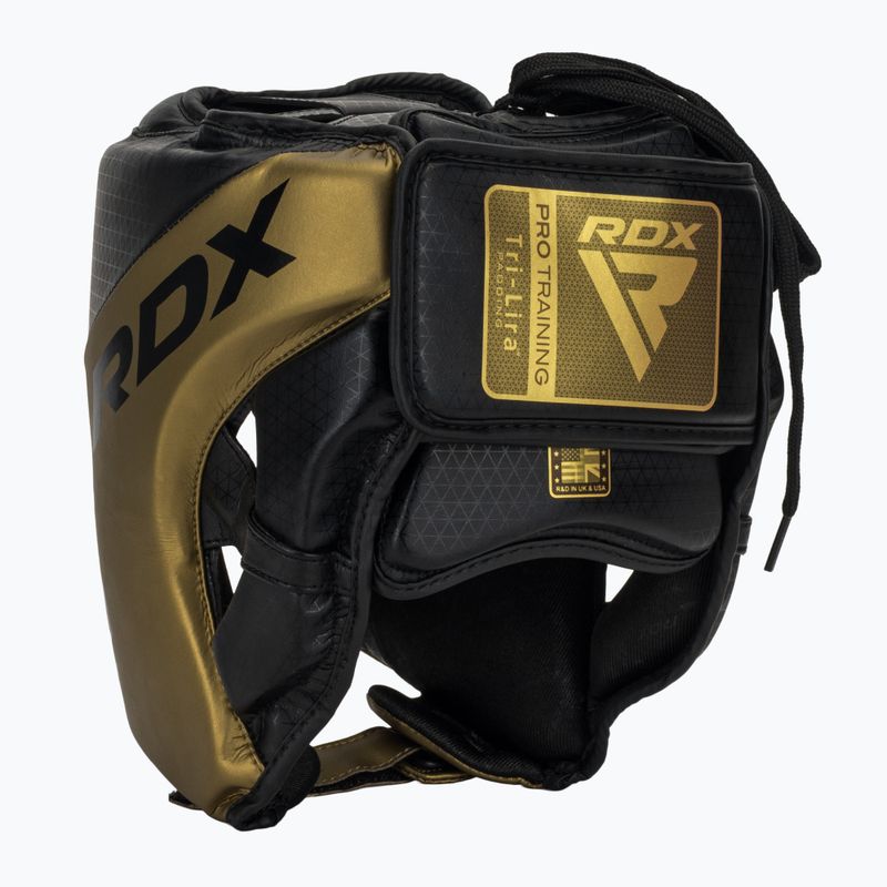 Kask bokserski RDX L1 Mark Pro Cheek Boxing Training Head Guard golden 3