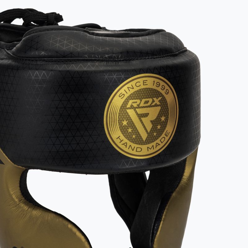 Kask bokserski RDX L1 Mark Pro Cheek Boxing Training Head Guard golden 4
