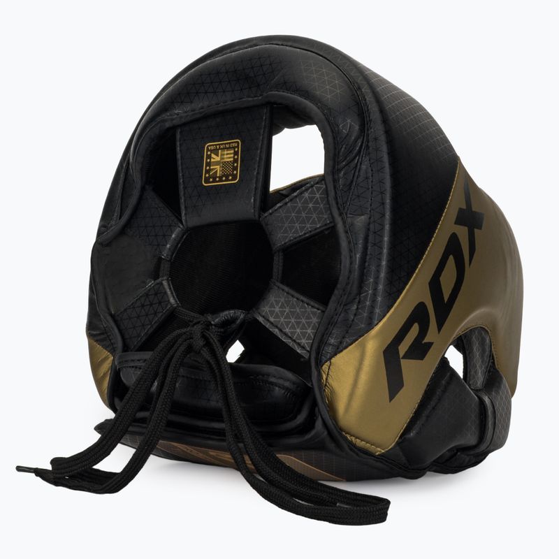 Kask bokserski RDX L1 Mark Pro Cheek Boxing Training Head Guard golden 6